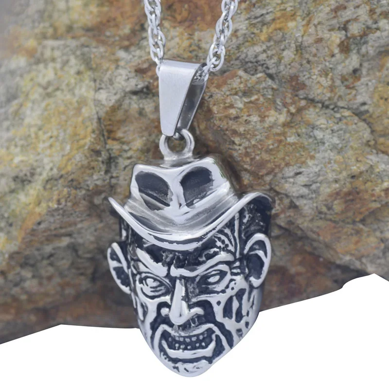 Stainless Steel Skull Chain Silver black necklaces for Man ,Freedie Krugger from The Nightmare Of Elm Street ,fashion necklace
Stainless Steel Skull Chain Silver black necklaces for Man ,Freedie Krugger from The Nightmare Of Elm Street ,fashion necklace