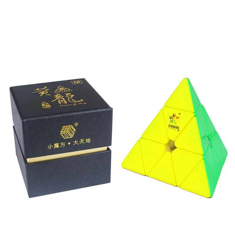 YuXin Huanglong Speed 3x3x3 Magnetic Pyraminx Magic Cube Stickerless Black Puzzle Toy for Brain Training
YuXin Huanglong Speed 3x3x3 Magnetic Pyraminx Magic Cube Stickerless Black Puzzle Toy for Brain Training