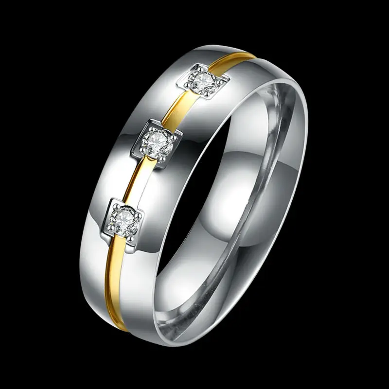 Personality and New Fashion Men Titanium Steel Crystal Ring With Gold For Anniversary Festival Charm Jewelry Accessories
Personality and New Fashion Men Titanium Steel Crystal Ring With Gold For Anniversary Festival Charm Jewelry Accessories