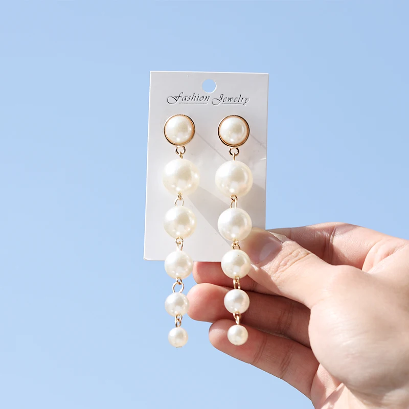 Trendy Elegant Simulated Pearls Long Dangle Earrings For Women Jewelry Pearls String Statement Drop Earrings Wedding Party Gift
Trendy Elegant Simulated Pearls Long Dangle Earrings For Women Jewelry Pearls String Statement Drop Earrings Wedding Party Gift