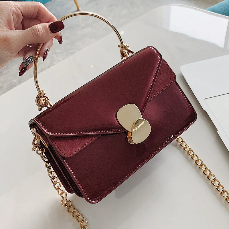 Fashion Women Bags Mini Flap Bag Personality Patent Leather Small Women Shoulder Bag Casual Solid Women's Crossbody Chain Bag
Fashion Women Bags Mini Flap Bag Personality Patent Leather Small Women Shoulder Bag Casual Solid Women's Crossbody Chain Bag