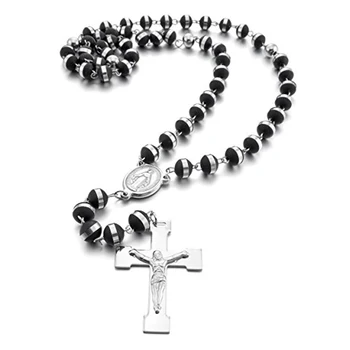 Stainless Steel Pendant Necklace For Woman Man Virgin Mary Jesus Christ Crucifix Cross Rosary Retro 26 Inch Silver Color Chain
Stainless Steel Pendant Necklace For Woman Man Virgin Mary Jesus Christ Crucifix Cross Rosary Retro 26 Inch Silver Color Chain