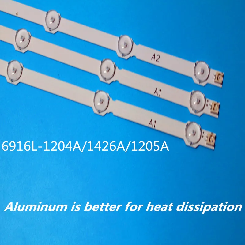 630mm A1A2 LED Backlight Lamps Strips Bar for LG 32" TV 6916L-1295A 6916L-1205A 6916L-1106A 6916L-1440A 6916L-1439A 6916L-1107A
630mm A1A2 LED Backlight Lamps Strips Bar for LG 32" TV 6916L-1295A 6916L-1205A 6916L-1106A 6916L-1440A 6916L-1439A 6916L-1107A