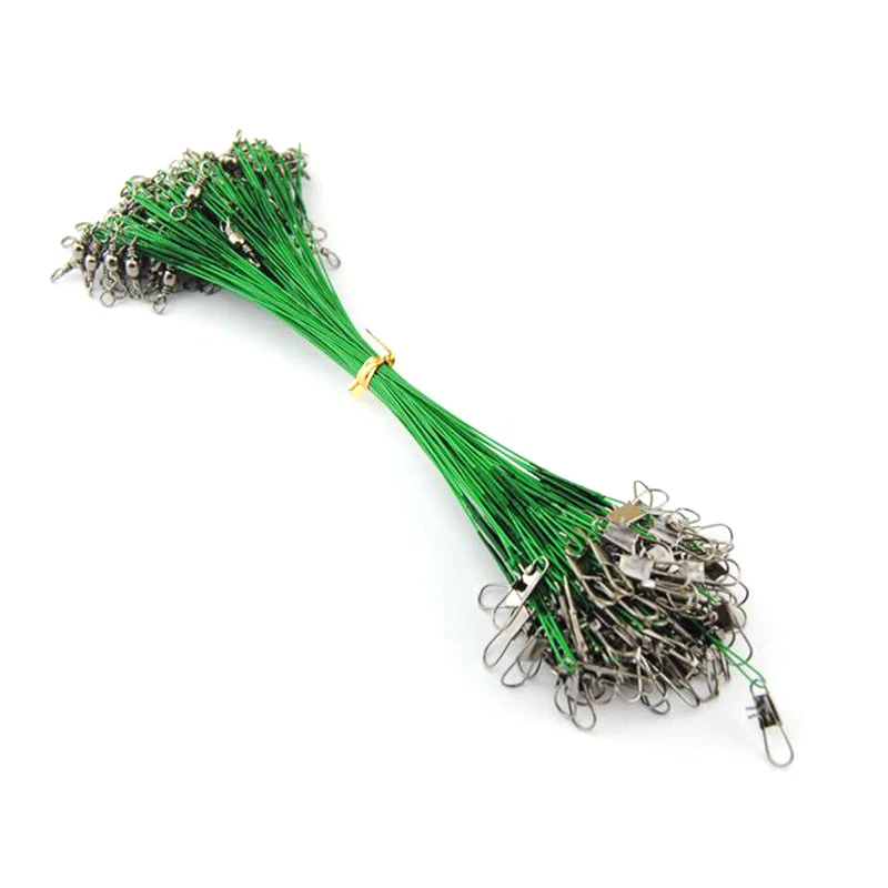 100Pcs/lot Steel Wire Leader Rolling Swivel Anti Bite Line Leadcore Leash 15CM 20CM 25CM Fishing Supplies Accessories Wire Pesca
100Pcs/lot Steel Wire Leader Rolling Swivel Anti Bite Line Leadcore Leash 15CM 20CM 25CM Fishing Supplies Accessories Wire Pesca