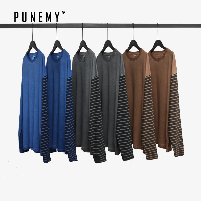 Men Long Sleeve T Shirts Washed Striped Sleeve Oversize Hip Hop Streetwear Harajuku Cotton Tees Kanye Tshirts for Man's Tshirts
Men Long Sleeve T Shirts Washed Striped Sleeve Oversize Hip Hop Streetwear Harajuku Cotton Tees Kanye Tshirts for Man's Tshirts