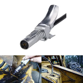 Heavy-Duty Quick Release Grease Gun Coupler onto Zerk Fittings 10000 PSI 1/8" Spray Guns Power Tool Accessories
Heavy-Duty Quick Release Grease Gun Coupler onto Zerk Fittings 10000 PSI 1/8" Spray Guns Power Tool Accessories