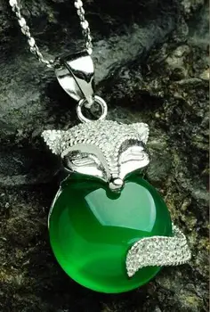 Fashion Pure 925 Sterling Silver Green Chinese 100% Natural /Jadeite Fox Pendant With Certificate
Fashion Pure 925 Sterling Silver Green Chinese 100% Natural /Jadeite Fox Pendant With Certificate