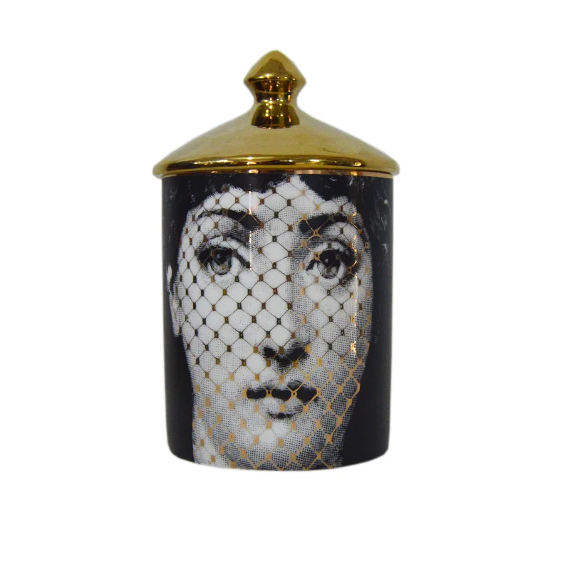 Fornasettti Gold Storage Jar Ceramic Aromatherapy Candle Empty Jar Beauty Make Up Brush Jar Pen Holder Diy Candle Holder Tray
Fornasettti Gold Storage Jar Ceramic Aromatherapy Candle Empty Jar Beauty Make Up Brush Jar Pen Holder Diy Candle Holder Tray