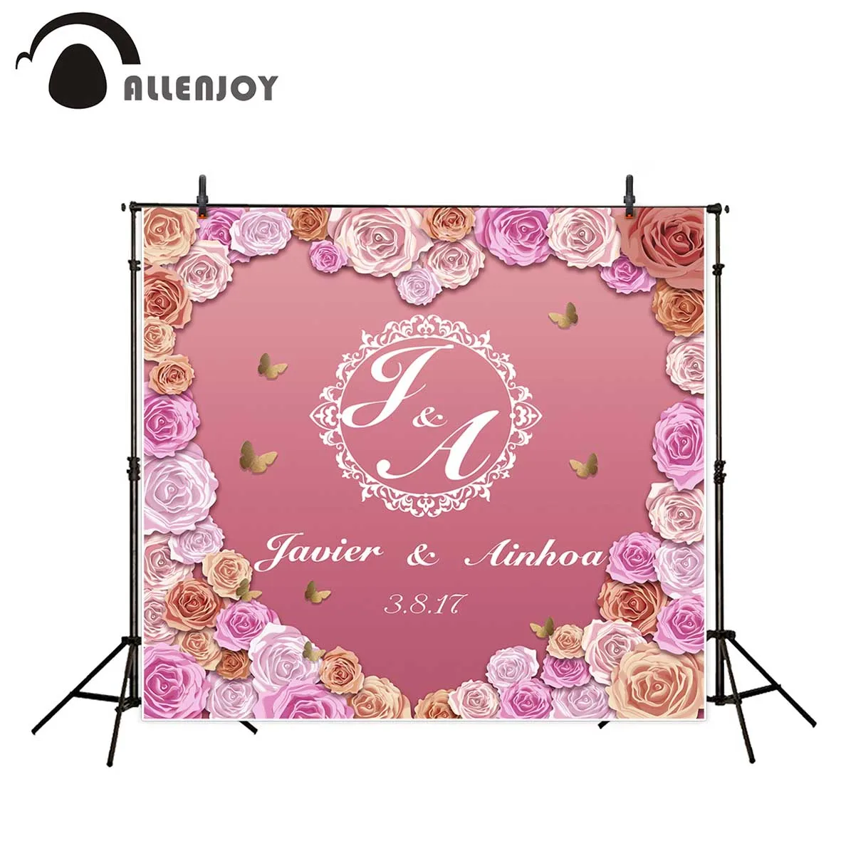 Allenjoy wedding photography backdrop valentines love pink flower custom sweet heart background photobooth photocall customize
Allenjoy wedding photography backdrop valentines love pink flower custom sweet heart background photobooth photocall customize