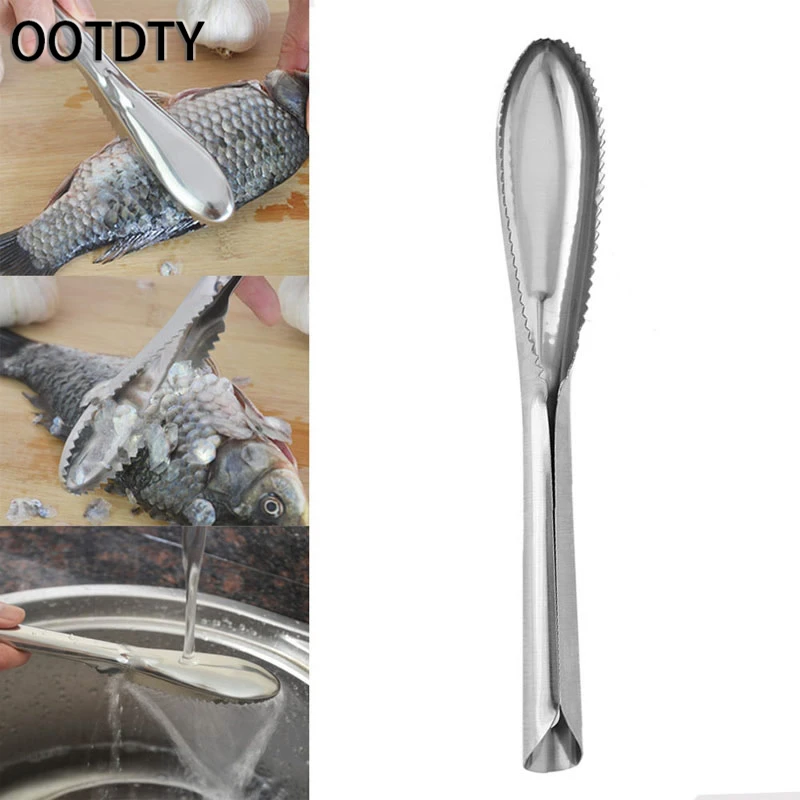 OOTDTY Fishing Tools Stainless Steel Fish Scale Remover Cleaner Scaler Scraper Kitchen Peeler Tool
OOTDTY Fishing Tools Stainless Steel Fish Scale Remover Cleaner Scaler Scraper Kitchen Peeler Tool