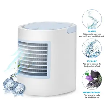 Home Desktop Multi-function Cooling Fan Effective Cooling 5-7 °C USB DC LED Tri-color Conversion Humidifier Small Fan
Home Desktop Multi-function Cooling Fan Effective Cooling 5-7 °C USB DC LED Tri-color Conversion Humidifier Small Fan