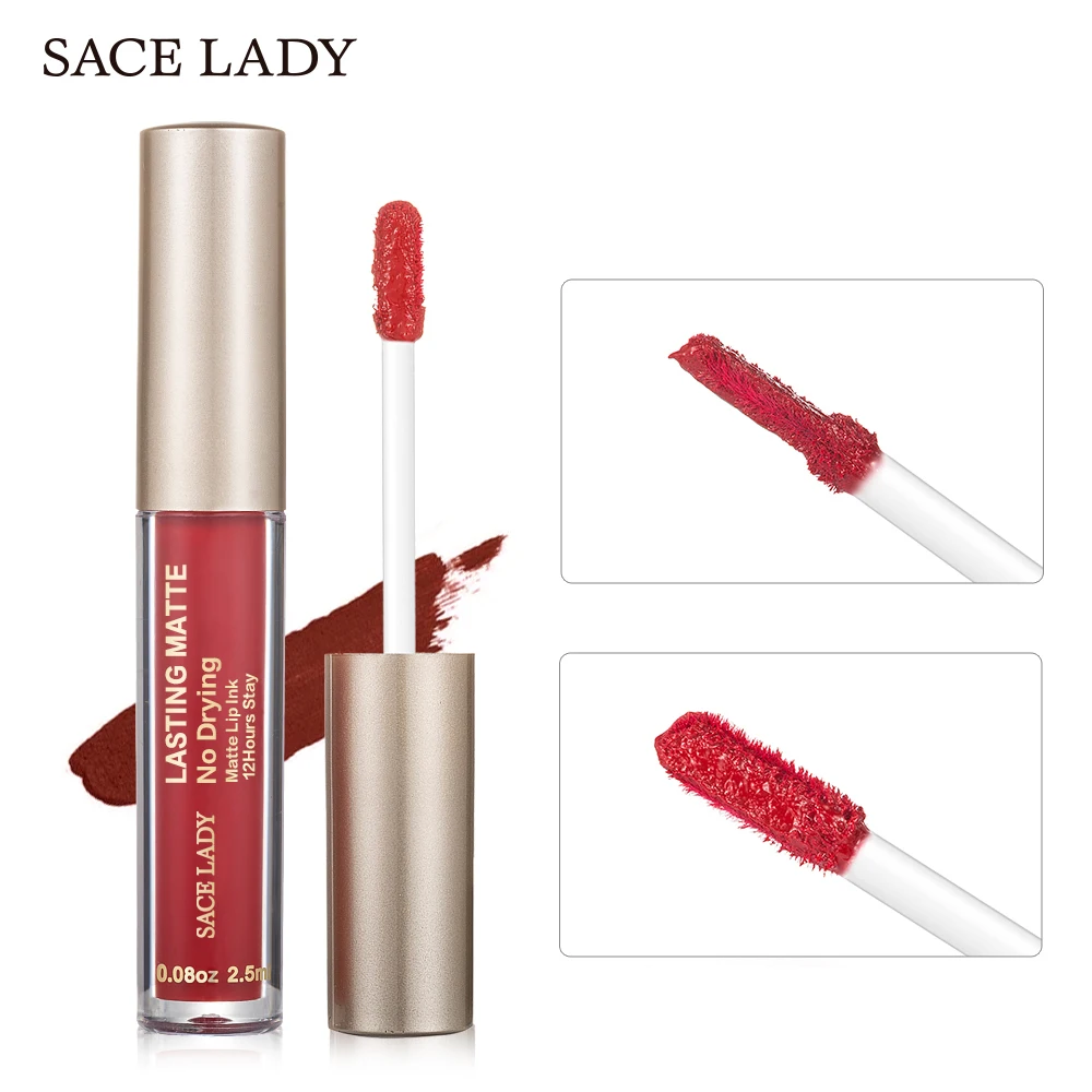 SACE LADY Liquid Matte Lipstick Waterproof Long Lasting Nude Red Matt Lip Tint liquido Lip gloss Makeup Lips Cosmetics
SACE LADY Liquid Matte Lipstick Waterproof Long Lasting Nude Red Matt Lip Tint liquido Lip gloss Makeup Lips Cosmetics