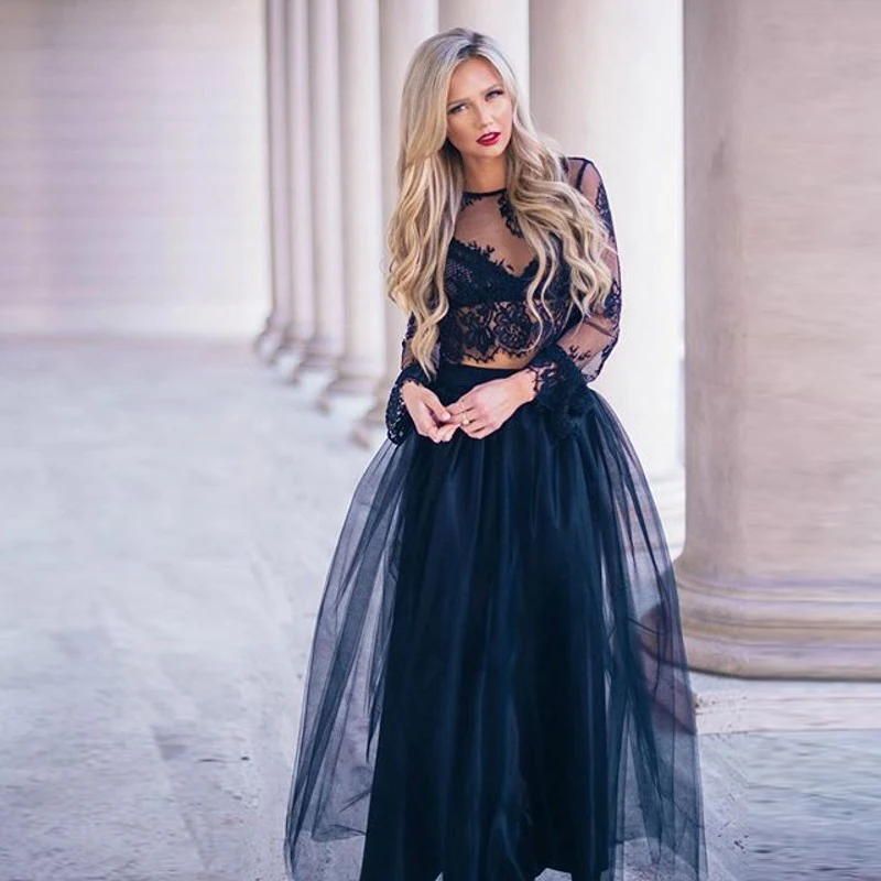 Europe And American Style Women Skirts Elastic Waistline A Line Floor Length Full Maxi Skirt Long Sexy Black Tulle Skirt
Europe And American Style Women Skirts Elastic Waistline A Line Floor Length Full Maxi Skirt Long Sexy Black Tulle Skirt