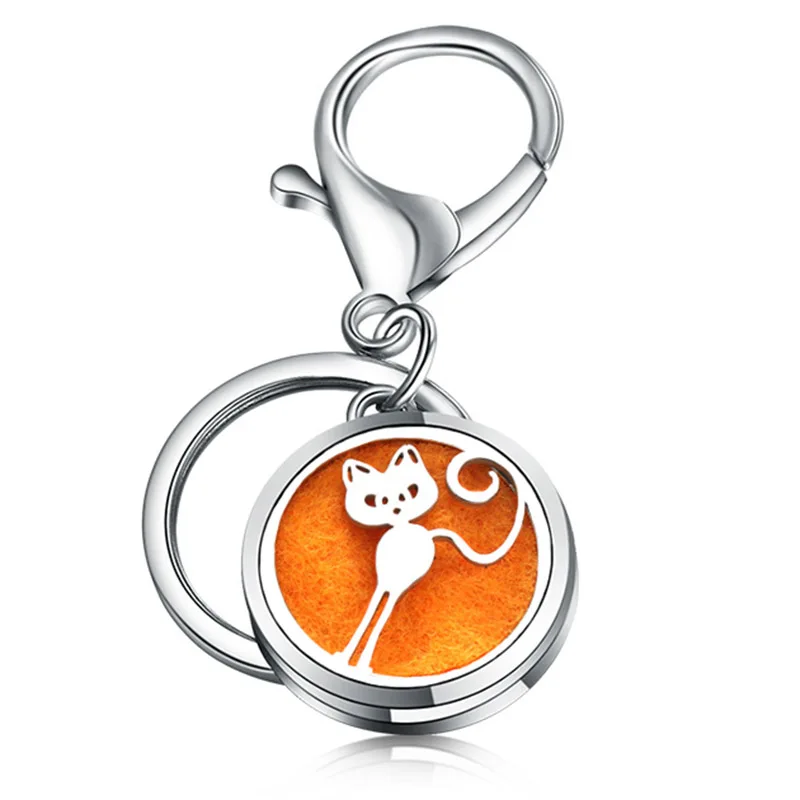 Charm Cat Aromatherapy Box Key Chain 361L Stainless Steel Perfume Essential Oil Diffuser Scent Key Chain Keyring Christmas Gift
Charm Cat Aromatherapy Box Key Chain 361L Stainless Steel Perfume Essential Oil Diffuser Scent Key Chain Keyring Christmas Gift
