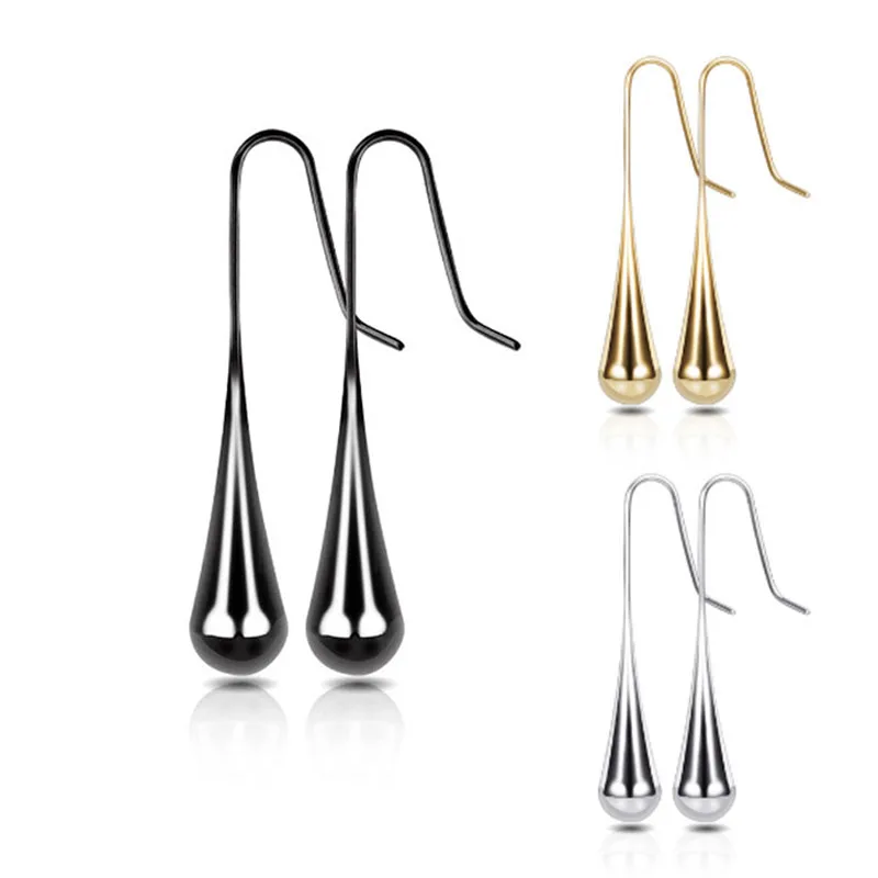 Women Simple Style Earrings Titanium Steel Waterdrop Shape Pendant Earrings Girl Earring @M23
Women Simple Style Earrings Titanium Steel Waterdrop Shape Pendant Earrings Girl Earring @M23
