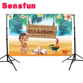 Sensfun Cartoon Girls Baby Moana Birthday background Photo backdrops Waialiki Maui Party Event Banner 5X3FT
Sensfun Cartoon Girls Baby Moana Birthday background Photo backdrops Waialiki Maui Party Event Banner 5X3FT