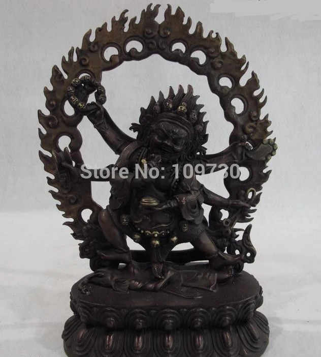 001606 10 Tibet Buddhism Bronze Copper Six Hands Mahakala Buddha Bodhisattva Statue
001606 10 Tibet Buddhism Bronze Copper Six Hands Mahakala Buddha Bodhisattva Statue