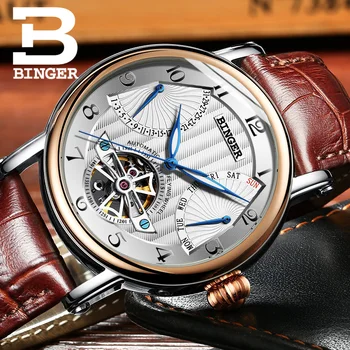 Watches Men Switzerland luxury brand BINGER business sapphire Waterproof Leather Strap Mechanical Men's Wristwatches B-1172-4
Watches Men Switzerland luxury brand BINGER business sapphire Waterproof Leather Strap Mechanical Men's Wristwatches B-1172-4
