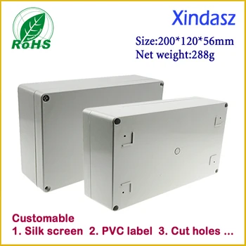 5pcs/Lot 200*120*56mm(7.87*4.72*2.20inch)plastic waterproof enclosure plastic pcb enclosures plastic box abs
5pcs/Lot 200*120*56mm(7.87*4.72*2.20inch)plastic waterproof enclosure plastic pcb enclosures plastic box abs