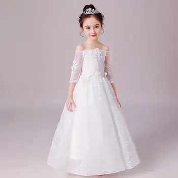New Teenage Girl Mesh Flower Shoulderless Tutu Princess Dress Kids Dresses For Girls Wedding Party Baby Girl Clothes Vestido F96
New Teenage Girl Mesh Flower Shoulderless Tutu Princess Dress Kids Dresses For Girls Wedding Party Baby Girl Clothes Vestido F96