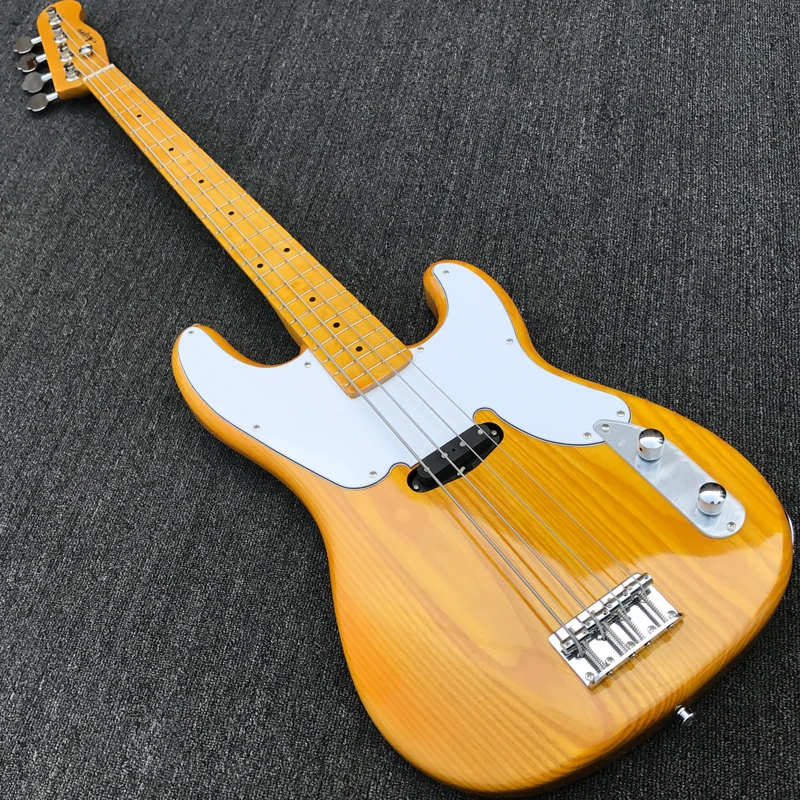 In Stock ASH body Electric Bass guitar, Light Yellow 4 Strings Bass Guitarra, Maple Fingerboard, String through Body
In Stock ASH body Electric Bass guitar, Light Yellow 4 Strings Bass Guitarra, Maple Fingerboard, String through Body