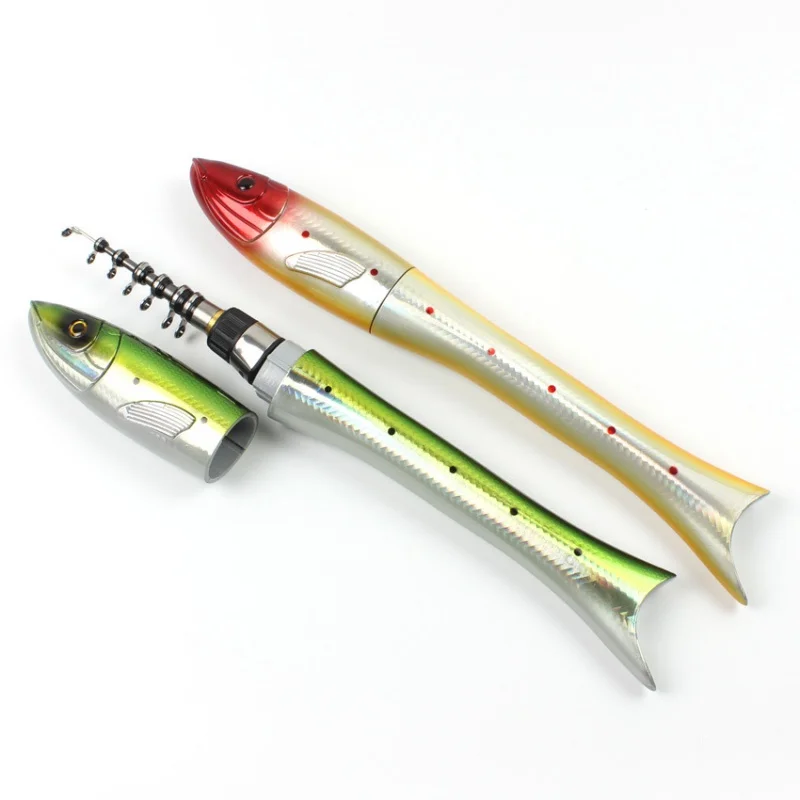 1.6 m Mini Fishing Rod Portable Fish Shaped Fishing Rod Carbon Telescopic Spinning Rod Casting Carp Fishing Pole 2 Styles
1.6 m Mini Fishing Rod Portable Fish Shaped Fishing Rod Carbon Telescopic Spinning Rod Casting Carp Fishing Pole 2 Styles