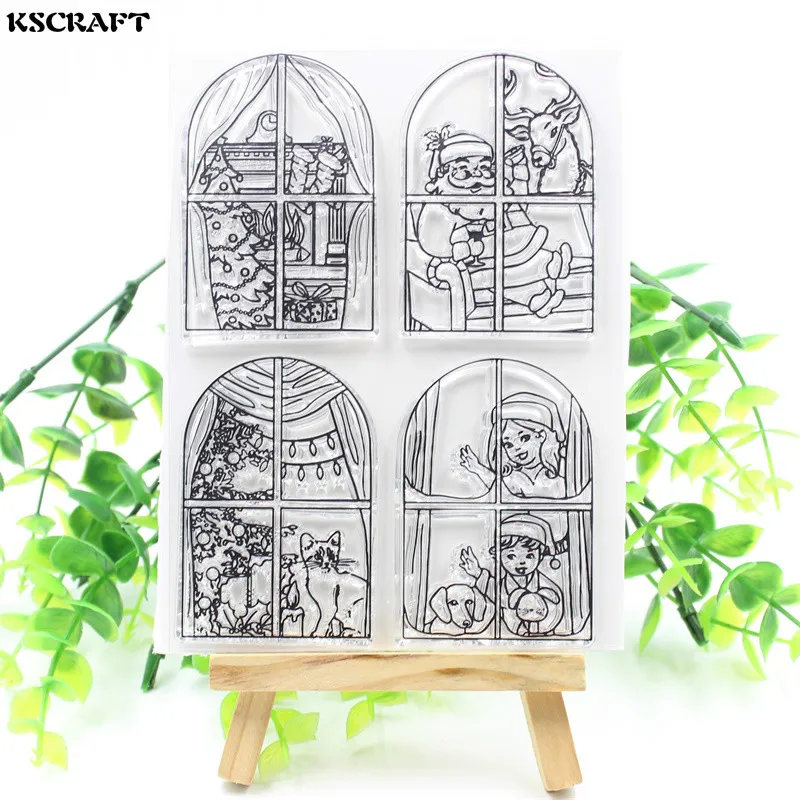 KSCRAFT Christmas Window Transparent Clear Silicone Stamps for DIY Scrapbooking/Card Making/Kids Fun Decoration Supplies 179
KSCRAFT Christmas Window Transparent Clear Silicone Stamps for DIY Scrapbooking/Card Making/Kids Fun Decoration Supplies 179