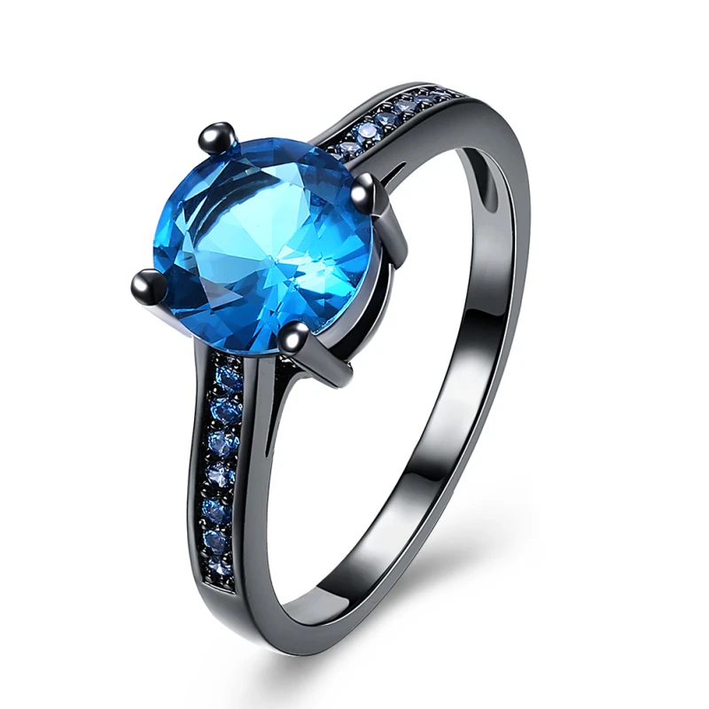 Garilina fashion jewelry trinket Black Gun Plated Blue cubic zirconia Women's rings Wholesale Retail R2198
Garilina fashion jewelry trinket Black Gun Plated Blue cubic zirconia Women's rings Wholesale Retail R2198