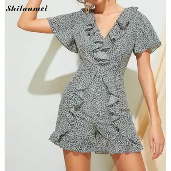 Floral Printed Ruffle Short Playsuits New Fashion 2019 Beach Style Rompers Women Jumpsuits V Neck Causal Summer Overalls Women
Floral Printed Ruffle Short Playsuits New Fashion 2019 Beach Style Rompers Women Jumpsuits V Neck Causal Summer Overalls Women