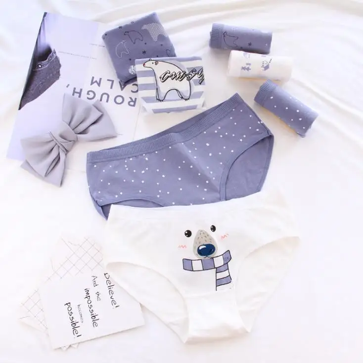1 PCS 5 Styles Cute Women Cartoon Bear Printed Mid-Rise Cotton Briefs Underwear Panties For Girls
1 PCS 5 Styles Cute Women Cartoon Bear Printed Mid-Rise Cotton Briefs Underwear Panties For Girls