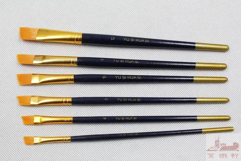 6pcs/Set Inclined front oil paint brush gouache water color brush propylene nylon hair Art Supplies Student Stationery art brush
6pcs/Set Inclined front oil paint brush gouache water color brush propylene nylon hair Art Supplies Student Stationery art brush