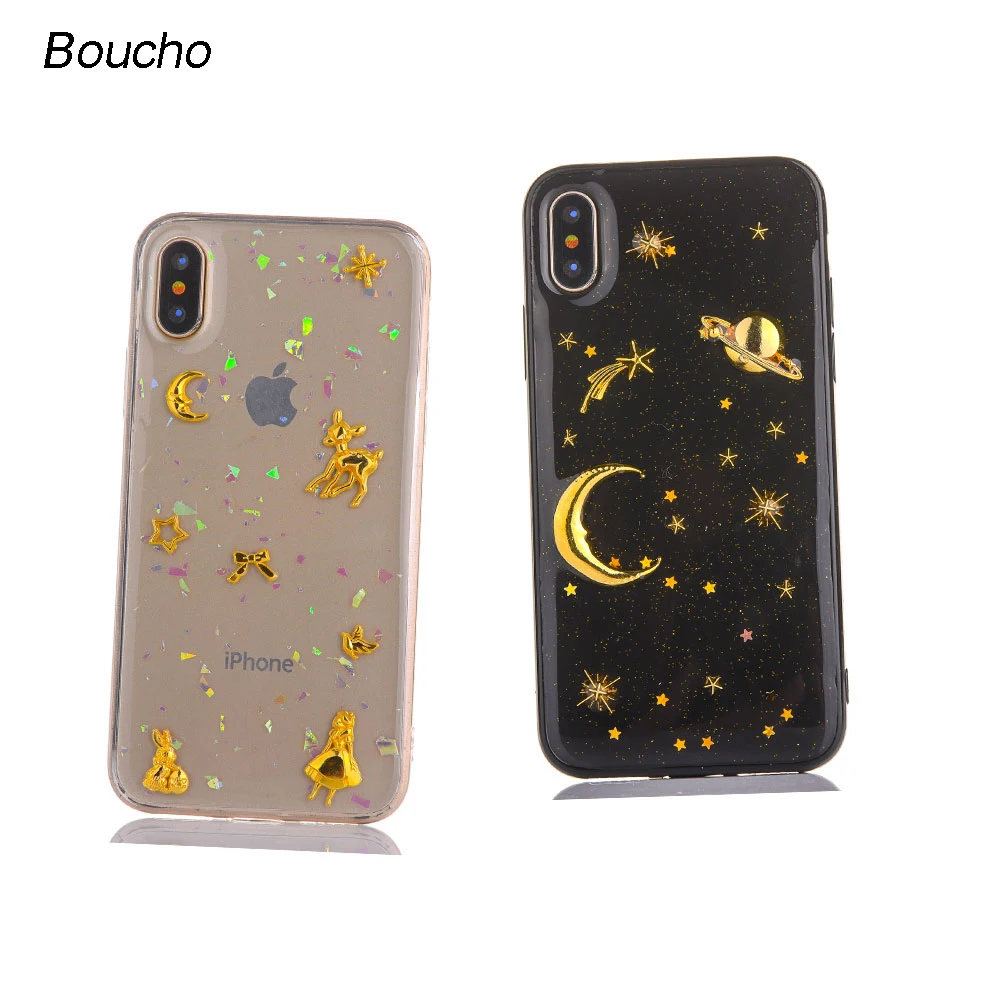 Boucho Soft Silicone Shell For iphone 6s 6 7 8 Plus X Phone Case For iphone X Cover 3D Shining Powder Starry Sky Moon Cases
Boucho Soft Silicone Shell For iphone 6s 6 7 8 Plus X Phone Case For iphone X Cover 3D Shining Powder Starry Sky Moon Cases