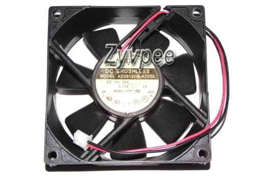 ADDA 8025 AD0812HB-A70GL 12V 0.25A 2Wire Cooling Fan