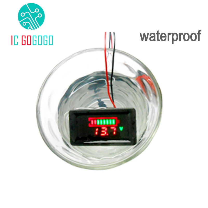 Waterproof 3S Red Charge Level Indicator Battery Capacity LED Digital Voltmeter For 3 Series 12.6V Lithium Battery
Waterproof 3S Red Charge Level Indicator Battery Capacity LED Digital Voltmeter For 3 Series 12.6V Lithium Battery