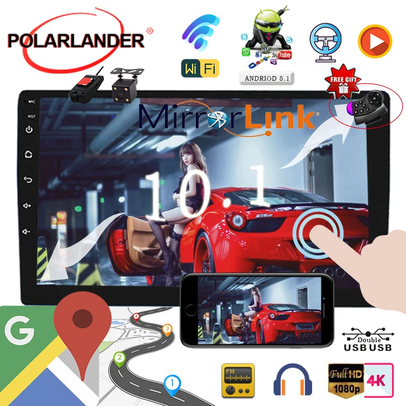 WIFI Bluetooth MP5 Player 8.1 universal Car Radio DVD Player GPS NAVIGATION 10 inch Android 2 din
WIFI Bluetooth MP5 Player 8.1 universal Car Radio DVD Player GPS NAVIGATION 10 inch Android 2 din