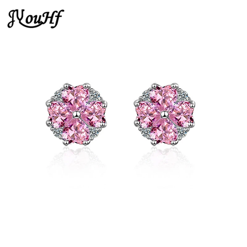 JYouHF Cute Pink Cherry Flower Stud Earrings for Girls Women High Quality Simple Round Full Zirconia Crystal Party Jewelry Mujer
JYouHF Cute Pink Cherry Flower Stud Earrings for Girls Women High Quality Simple Round Full Zirconia Crystal Party Jewelry Mujer