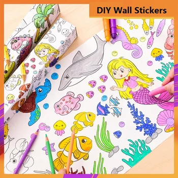 DIY Cartoon Stickers For Children Dinosaurs Sea World Self-adhesive Painting Paper Can Be Sticked On The Wall Total 4 Meters
DIY Cartoon Stickers For Children Dinosaurs Sea World Self-adhesive Painting Paper Can Be Sticked On The Wall Total 4 Meters