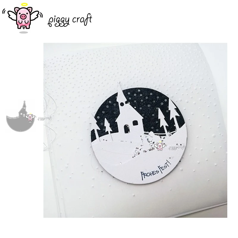 Piggy Craft metal cutting dies cut die mold Snow house round frame Scrapbook paper craft knife mould blade punch stencils dies
Piggy Craft metal cutting dies cut die mold Snow house round frame Scrapbook paper craft knife mould blade punch stencils dies