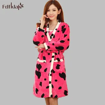 Fdfklak Winter New Cartoon Flannel Robe Girl & Women Bathrobes Female Thickening 2 Pieces Robes Gown Sets Home Sleepwear E0804
Fdfklak Winter New Cartoon Flannel Robe Girl & Women Bathrobes Female Thickening 2 Pieces Robes Gown Sets Home Sleepwear E0804