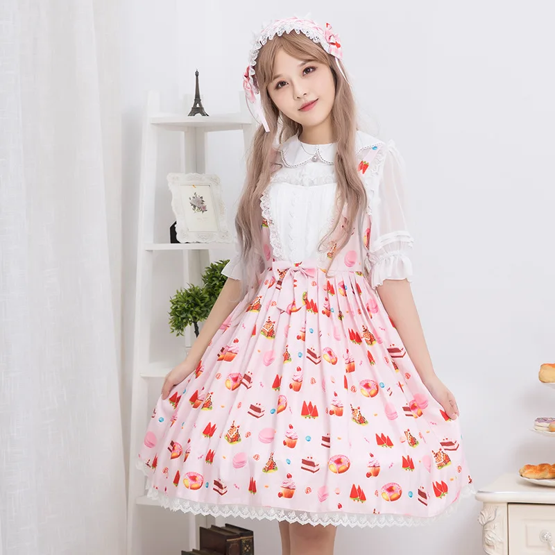 New 2019 Summer women dress Lolita Daily JSK Dress Rainbow Unicorn High-waist Dress lady sling LZJ-L031
New 2019 Summer women dress Lolita Daily JSK Dress Rainbow Unicorn High-waist Dress lady sling LZJ-L031