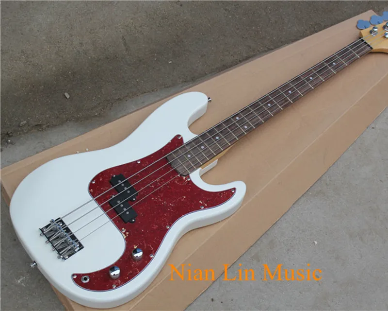 4-String Bass Guitar,White Color Body and Red Pickguard,2 Single Open Pickups,Rosewood Fingerboard and can be Customized
4-String Bass Guitar,White Color Body and Red Pickguard,2 Single Open Pickups,Rosewood Fingerboard and can be Customized