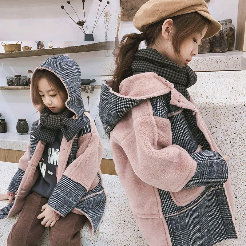 children winter jacket Wool coat for girls plaid jacket child winter jacket elegant winter coat long hooded outwear cute pink
children winter jacket Wool coat for girls plaid jacket child winter jacket elegant winter coat long hooded outwear cute pink