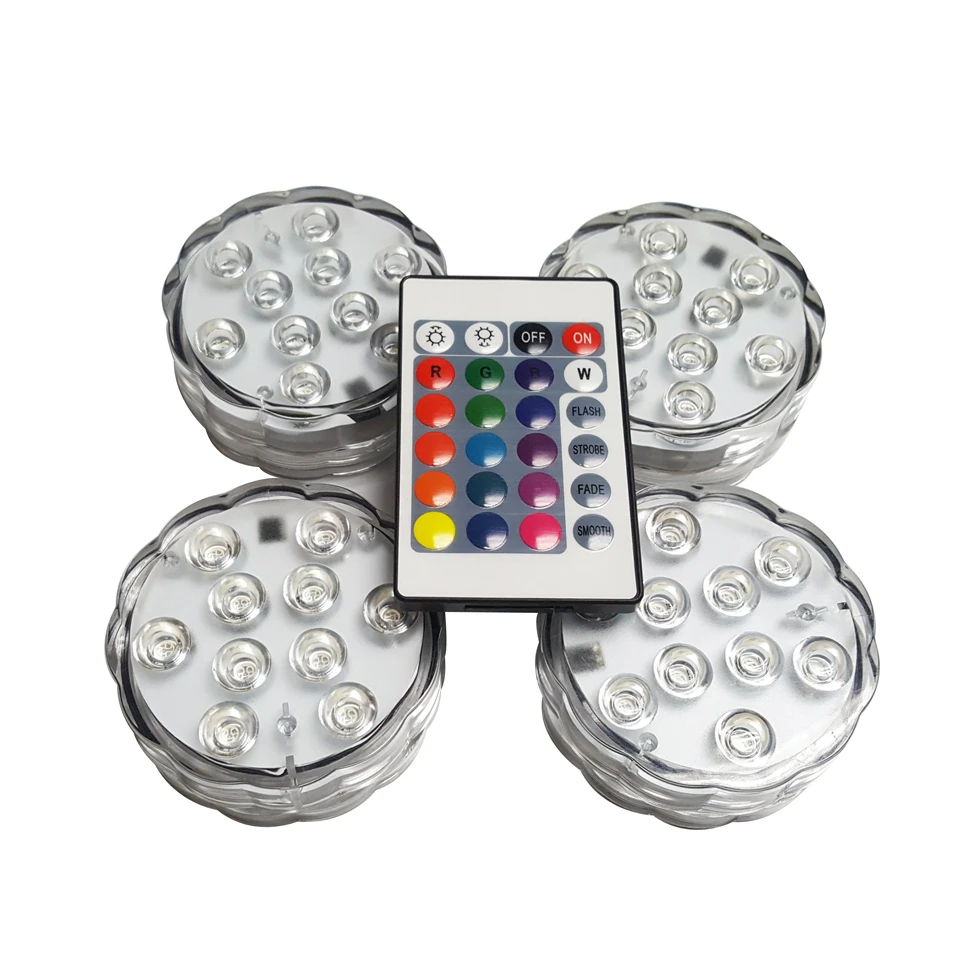 Submersible Led Lights, Remote Controlled, Battery Powered, RGB Changing Waterproof ,10-LED Underwater Lights For Party,Garden
Submersible Led Lights, Remote Controlled, Battery Powered, RGB Changing Waterproof ,10-LED Underwater Lights For Party,Garden