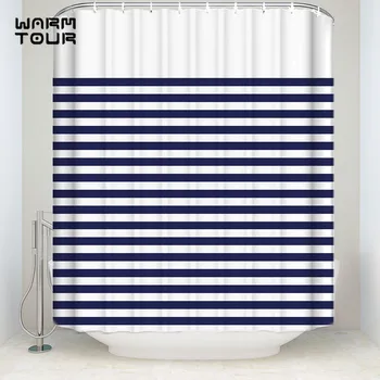 Bath Shower Curtains Fashion Blue And White Stripes Mildew-resistant Bathroom Decor Sets with Hooks 66" x 72"
Bath Shower Curtains Fashion Blue And White Stripes Mildew-resistant Bathroom Decor Sets with Hooks 66" x 72"