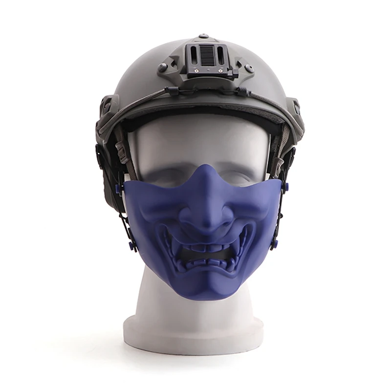 Wholesale Wholesale Scary Smiling Ghost Half Face Mask Shape Adjustable