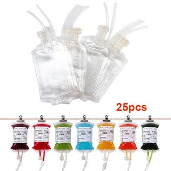 25pcs 380ml Mixed Transparent Clear Medical PVC Material Reusable Blood Energy Drink Bag Halloween Vampire Pouch Props
25pcs 380ml Mixed Transparent Clear Medical PVC Material Reusable Blood Energy Drink Bag Halloween Vampire Pouch Props