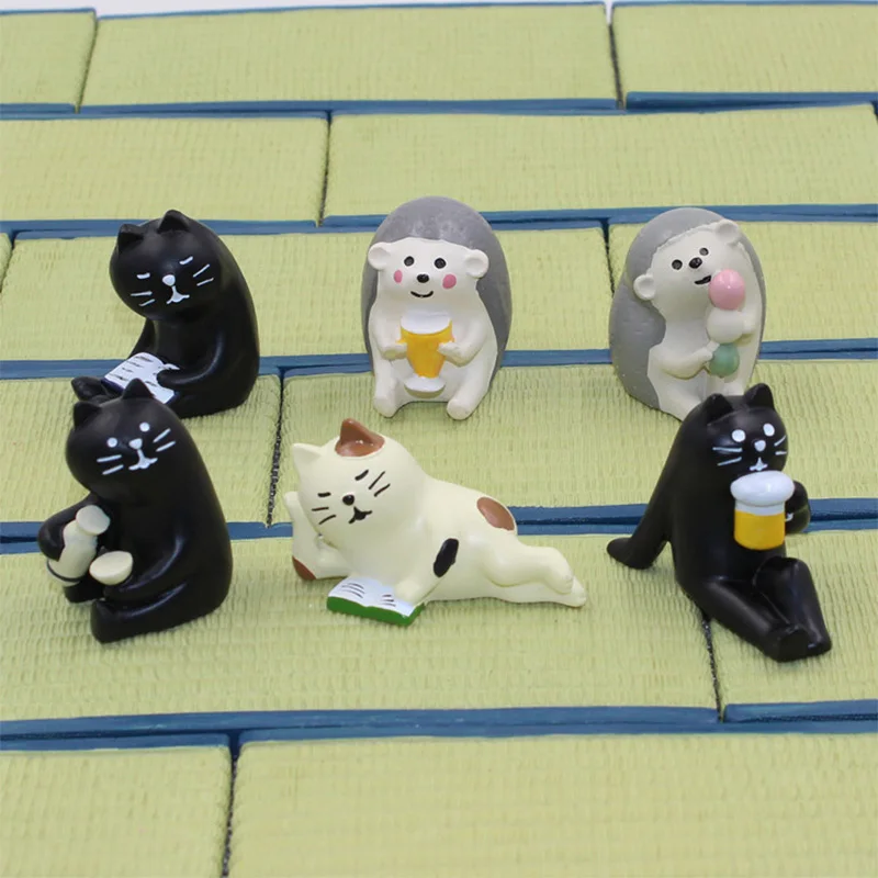 Decole Black Cat Bear Hedgehog hMiniature figurine Japan Zakka Animal Home Decoration Garden Resin craft toy Bonsai Ornaments
Decole Black Cat Bear Hedgehog hMiniature figurine Japan Zakka Animal Home Decoration Garden Resin craft toy Bonsai Ornaments