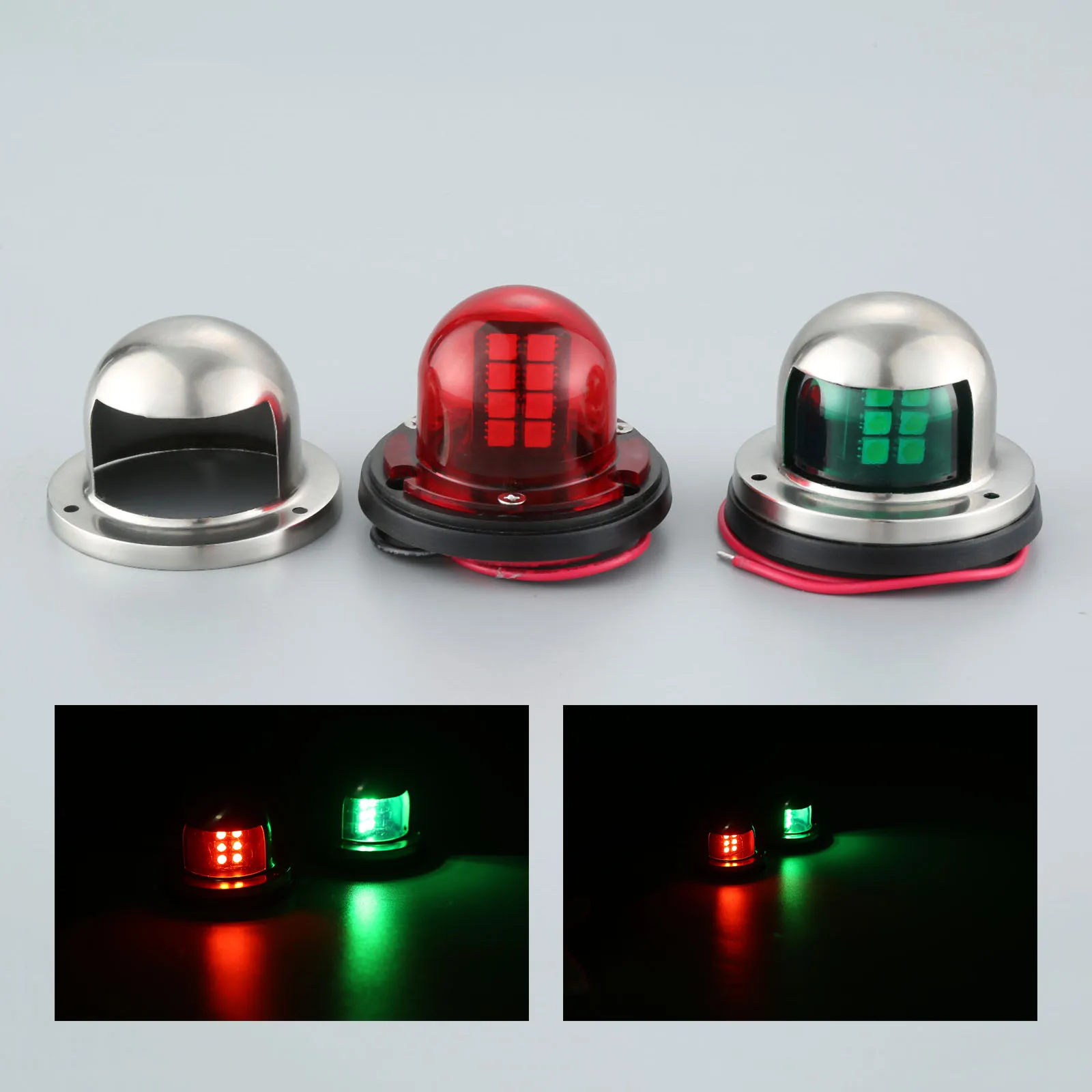 1 Pair Marine Stainless Steel 12V LED Sailing Signal Indicator Lights Red & Green Navigation Light Lamp Rowing Boats Accessories
1 Pair Marine Stainless Steel 12V LED Sailing Signal Indicator Lights Red & Green Navigation Light Lamp Rowing Boats Accessories