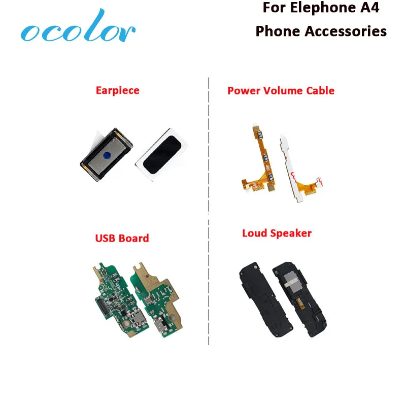 Ocolor для Elephone A4 USB плата громкий динамик кнопка питания Кнопка громкости гибкий
