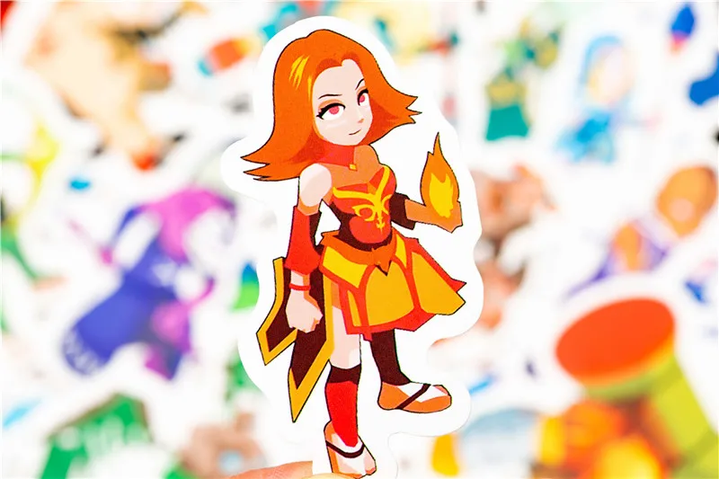 50pcsLot Funny Anime Cartoon Dota Graffiti Stickers For Moto & Suitcase Cool Laptop Stickers Skateboard Kids Stickers (7)